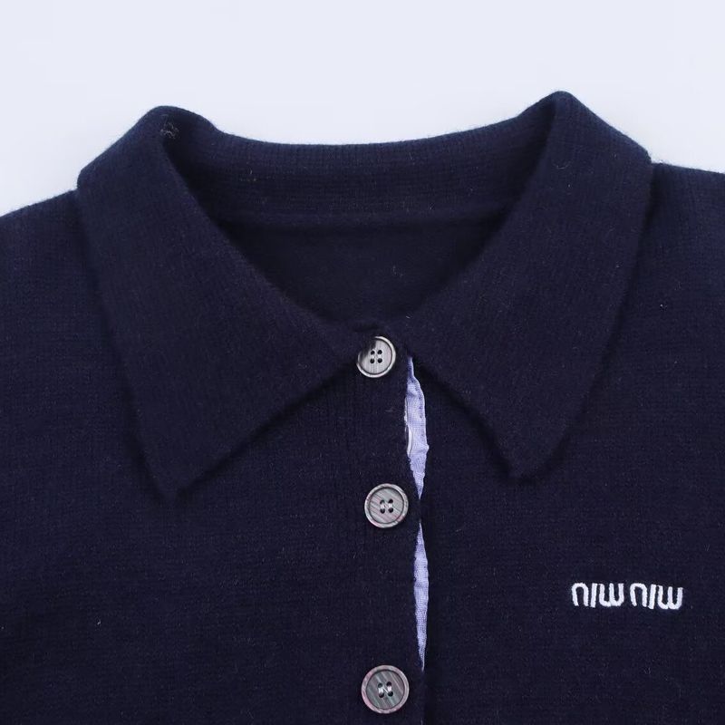 Kaslead New Women Clothes Western Style Fashion Simple Embroidered Knitted Long Sleeve Top Skirt Set