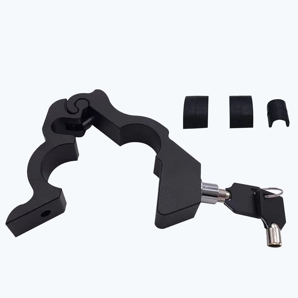 Motorcycle Lock Anti Theft,Motorcycle Grip Brake Throttle Locks,Moped Grips Security Heavy Duty Anti Theft Lock(Black)