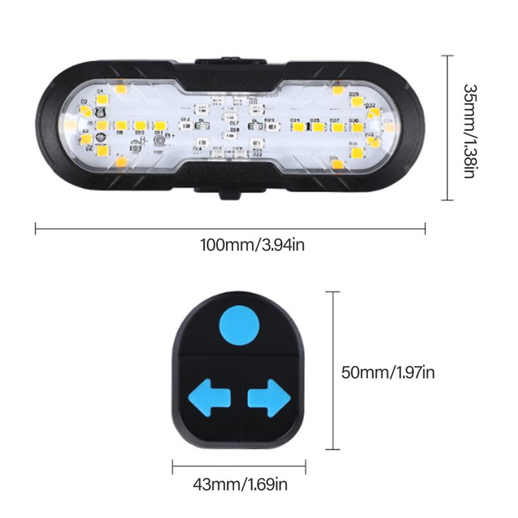 Waterproofs Bike Rear Cycling Light Wirelesses Remotes Control Bicycles Taillight USB Rechargeables Bike Tail Light