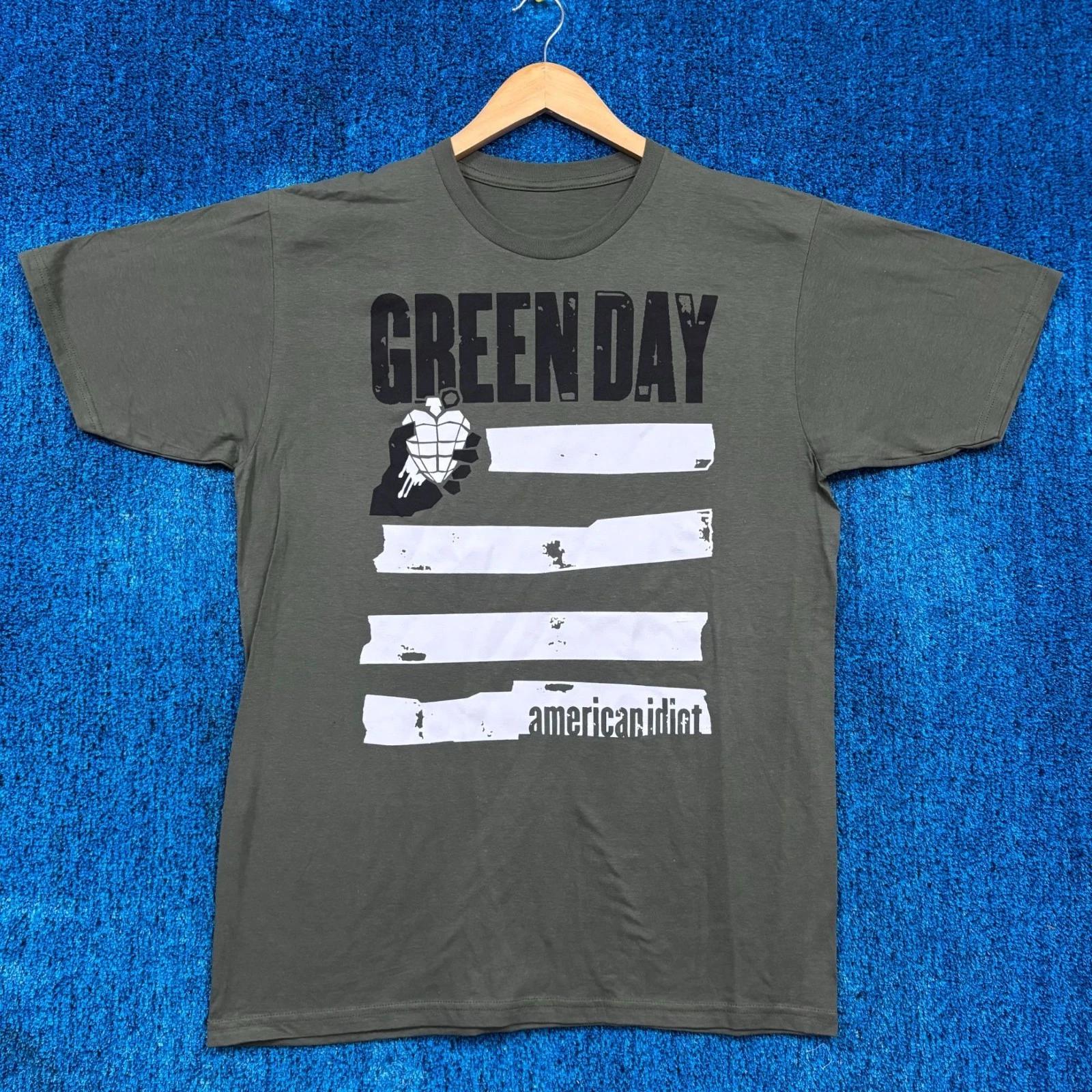 Green Day American Idiot Album Flag Art Oversized Band Tee M XL