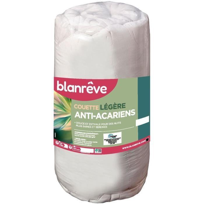 Couette légère anti-acariens - 200 gr/m² - BLANREVE - 240 x 220 cm - Blanc