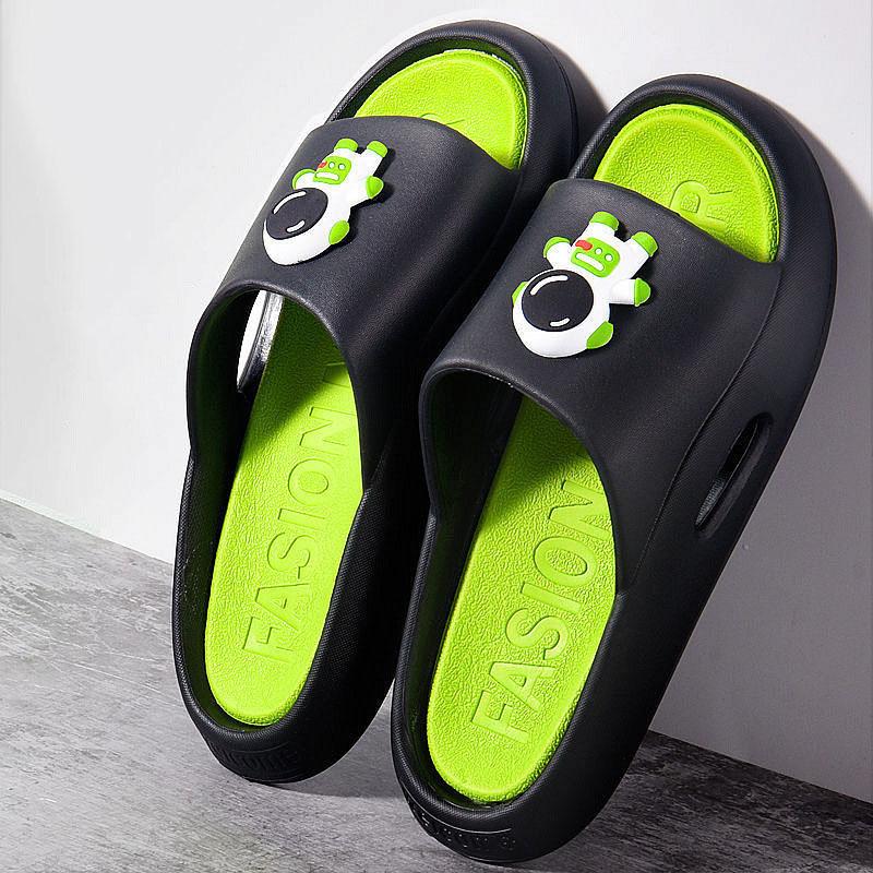 Pánské pantofle Spaceman Summer Outside Wear Net Red Pantofle Peep Toe s měkkou podrážkou Protiskluzové trendy páry Silné a měkké dno