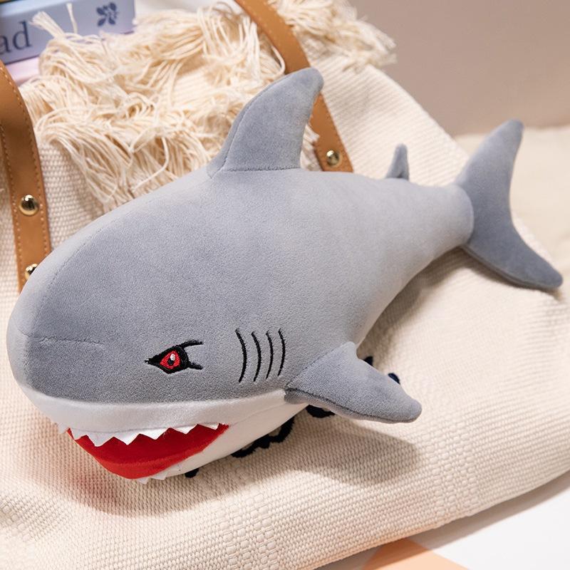 Cute Glowing Sea Life Shark Doll Plush Toy Black Killer Whale Doll Children's Soothing Ragdoll Doll