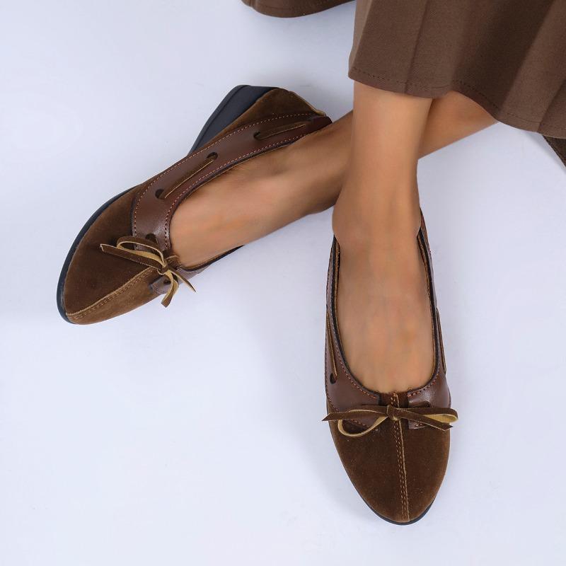 Fashion Plus Size 2025 New Hot Sale Women's High Heels Shallow Bow Tie Slip on Low Heel Pumps for Versatile Daily & Casual Ladies Shoes