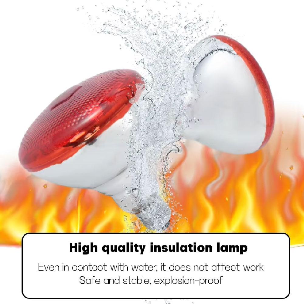 200/250/275W Infrared Heat Lamp Waterproof Anti-Explosion Thickened Light Bulbs For Piglet Chicken Birds E27 Small Heat Lamp