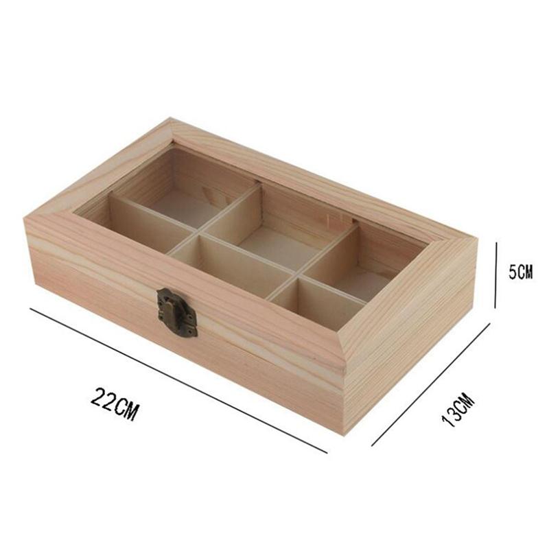 AEE2-Display Cabinet Wooden Tea Coffee Rack Storage Box Storage Box