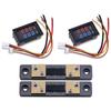 A60Z2PCS 0.28Inch Digital Volt Amp Voltmeter Ammeter Meter DC 100V 50A 3 Bits With 50A 75MV Shuntmay