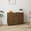 Day and Night - Day and Night Sideboard In Solid Honey Brown Pine Wood 100x40x75 Cm