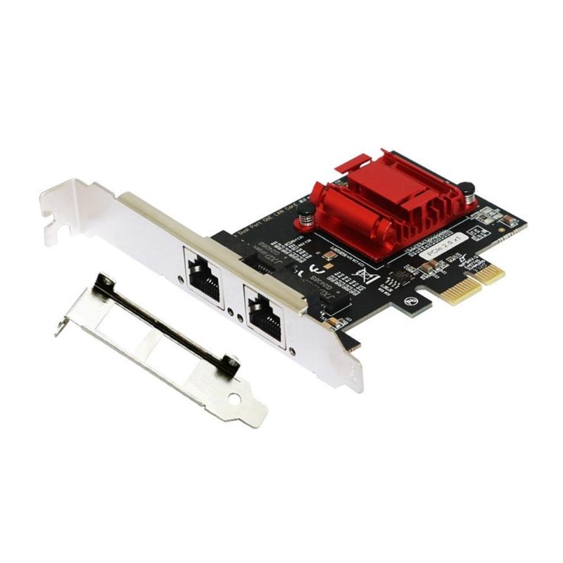 

Гігабітний порт PCIE 1X Волоконно-оптична серверна LAN-карта для 82575&6 Pcie 2 порти RJ45 Адаптер для настільного сервера