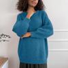 Autumn Winter Faux Mink Loose Knit Sweater - European American Style for Women