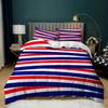 3D Striped Pattern National Flag Bedding Set Men Boy Duvet Cover Pillowcases 2/3pcs Single Double Bed Cover Gift Home Textile