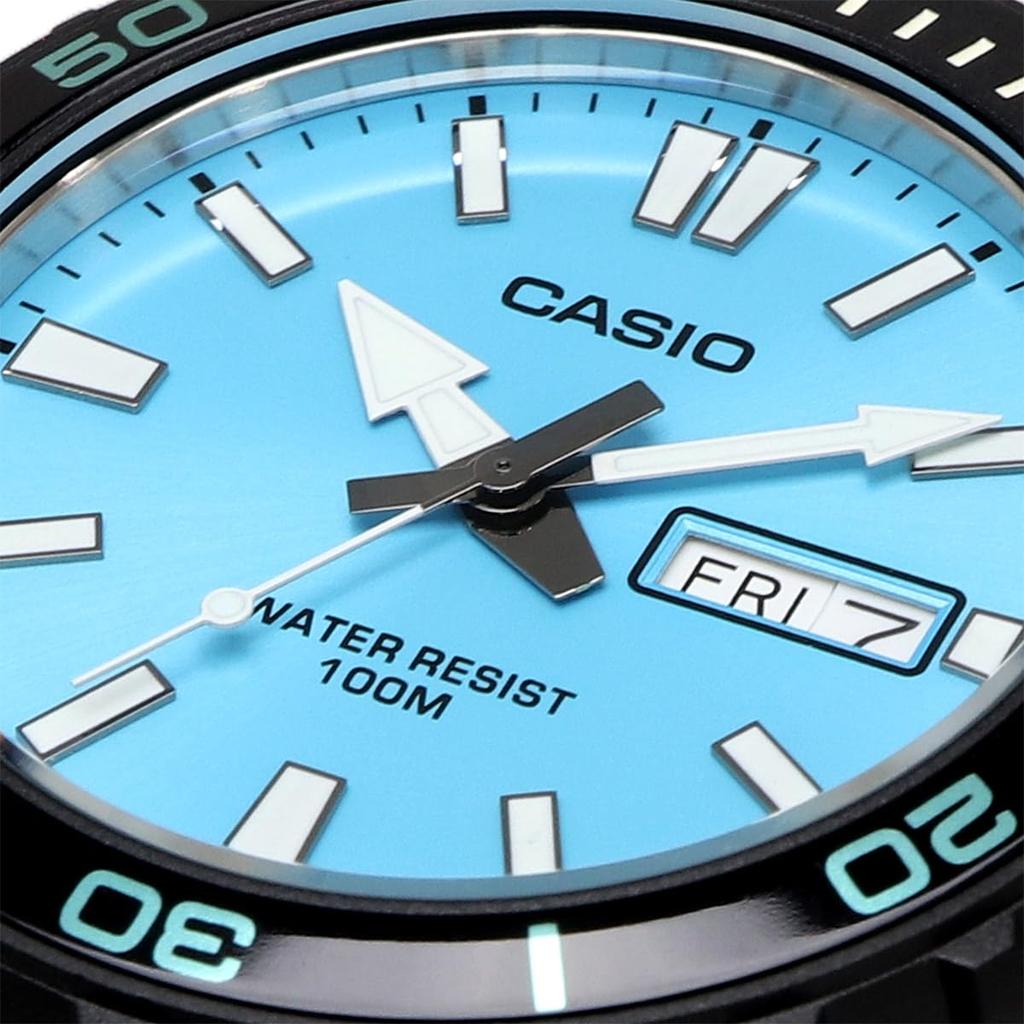 Casio Standard Men's Quartz Watch MTD-125D-2A3V 10 ATM Water Resistant Sky Blue