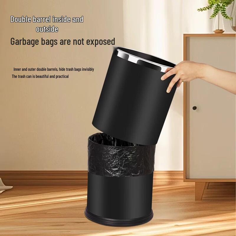 Stylish Lid Trash Can for Kitchen & Bathroom