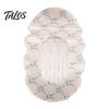 Floral Print Hair Claw for Women, Transparent Acrylic Clip with Anti-Slip Dense Teeth, Lace Wavy Outline Stable Grip Back Head Half-Tied Updo
