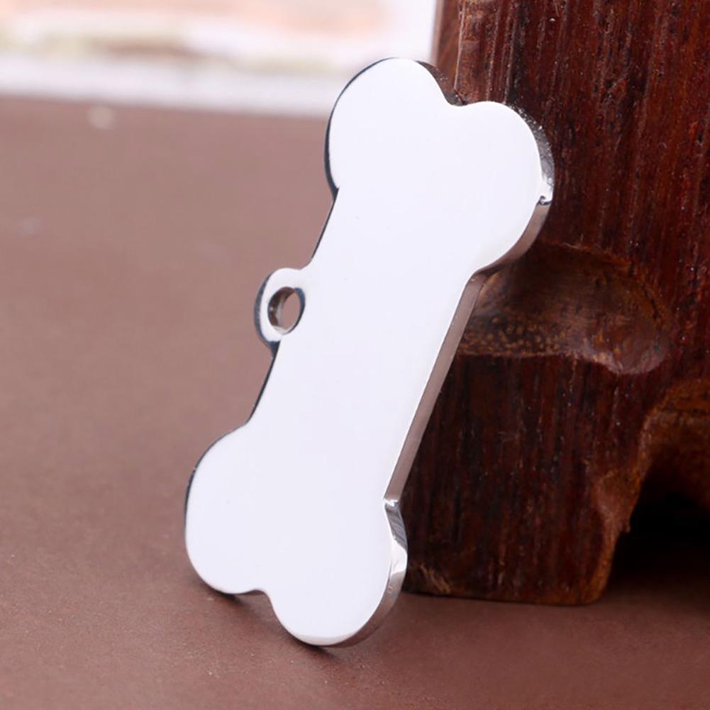 Cute Stainless Pet Name Dog Personalized ID Steel Blank Bone Tags