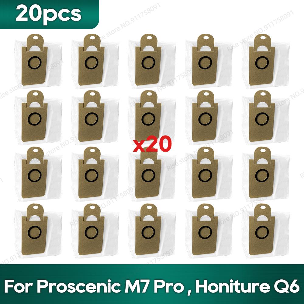 Kompatibel für Lenovo t1s Pro Proscenic M7 Pro, Honiture Q6 Zubehör Roboterstaubsauger Walzenbürste Hepa-Filter Wischtuch Staubbeutel Teile