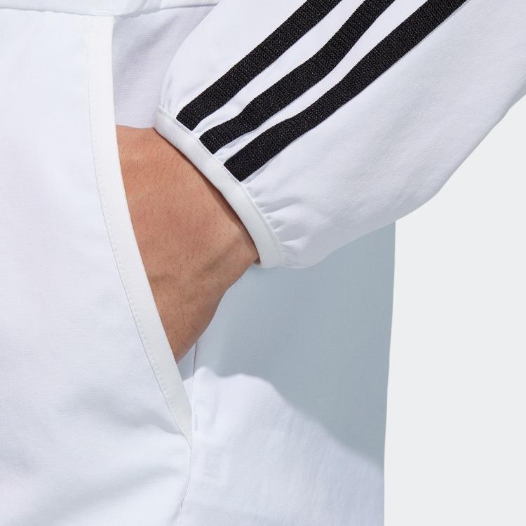 Adidas Three-Stripe Zip-Up Collar Jacket Men Jackets White GN0821