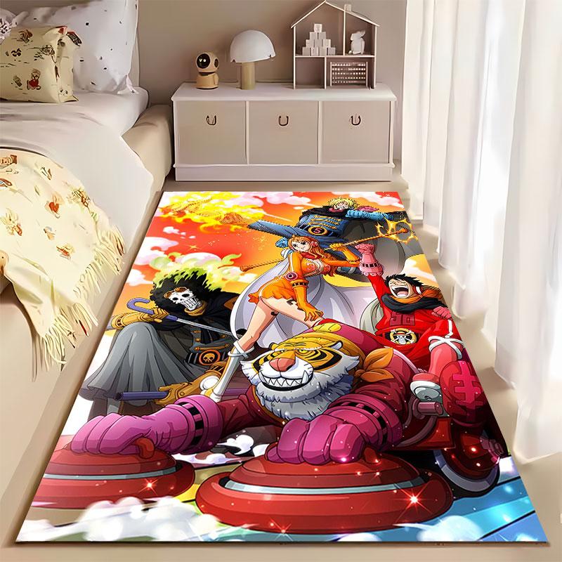 Colorful Anime Adventure Carpet suitable as a non-slip mat for the living room or bedroom sofa