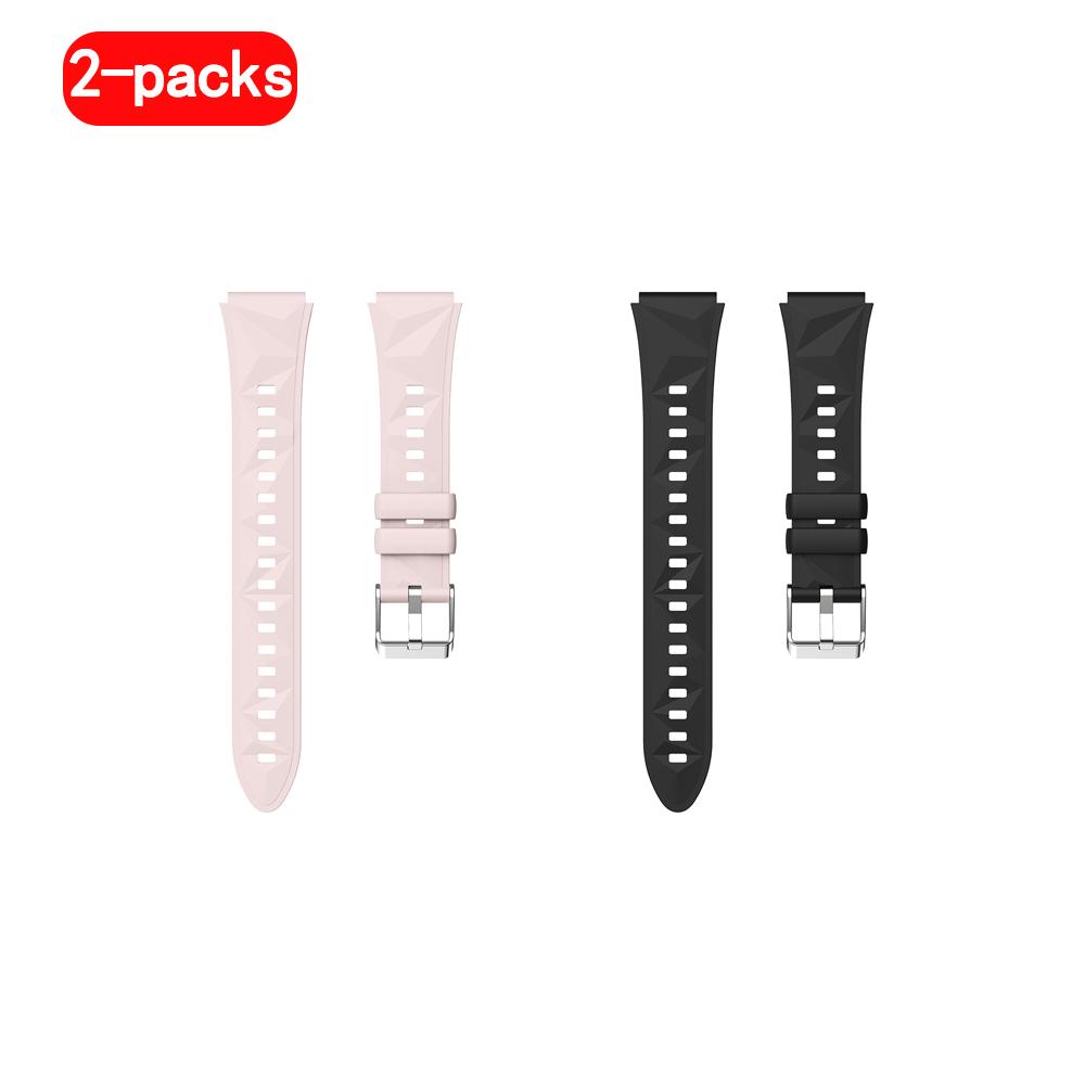 

2 шт. - 18 мм Подходит для Huawei Watch GT5/GT5 Pro/GT4 Женский силиконовый ремешок для смарт-часов с игольчатой пряжкой 18mm