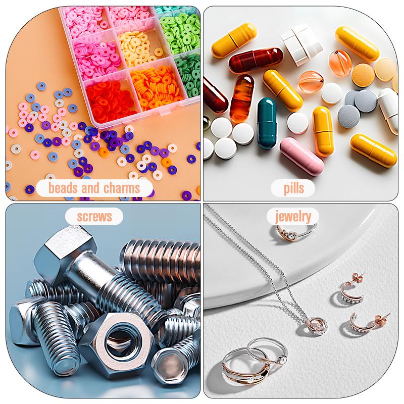 Transparent Storage Container Jewelry Box Clear Plastic Organizer Box Empty Earring Storage Organizer Display Case for Beads KTY