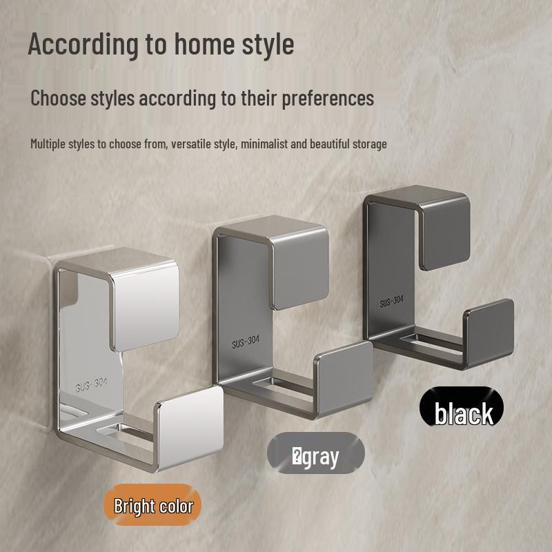Punch-Free Bathroom & Kitchen Storage Rack with Hooks - Hanging Basin Organizer