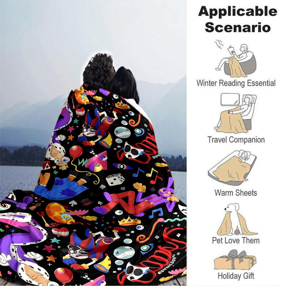 1Pc Colorful Fantasy World Blanket Soft Throw Blanket For Home Bedroom Bed Sofa Travel Office Solid Christmas Blanket