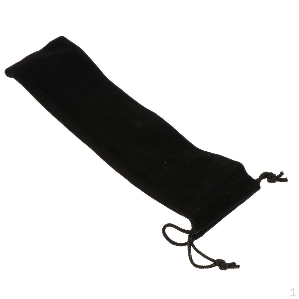 27x7cm Straw Carrying Case Tableware Cutlery Storage Bag Drawstring Pouch Black 595₽