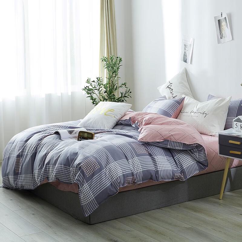 Mengjie Home Textiles Serene Time Brushed Print 4-Piece Bedding Set