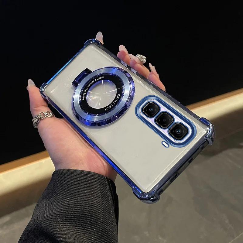 For Infinix Note50Pro Deksel Luksus Plating Stativ Støtsikkert Gjennomsiktig Deksel For lnfinix Hot50ProPlus 50i 40Pro 50S smart10 9 8 SPARKGo