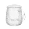 High Borosilicate Glass Teacup with Infuser, Clear Heat-Resistant Office Drinking Glass, 1 Set