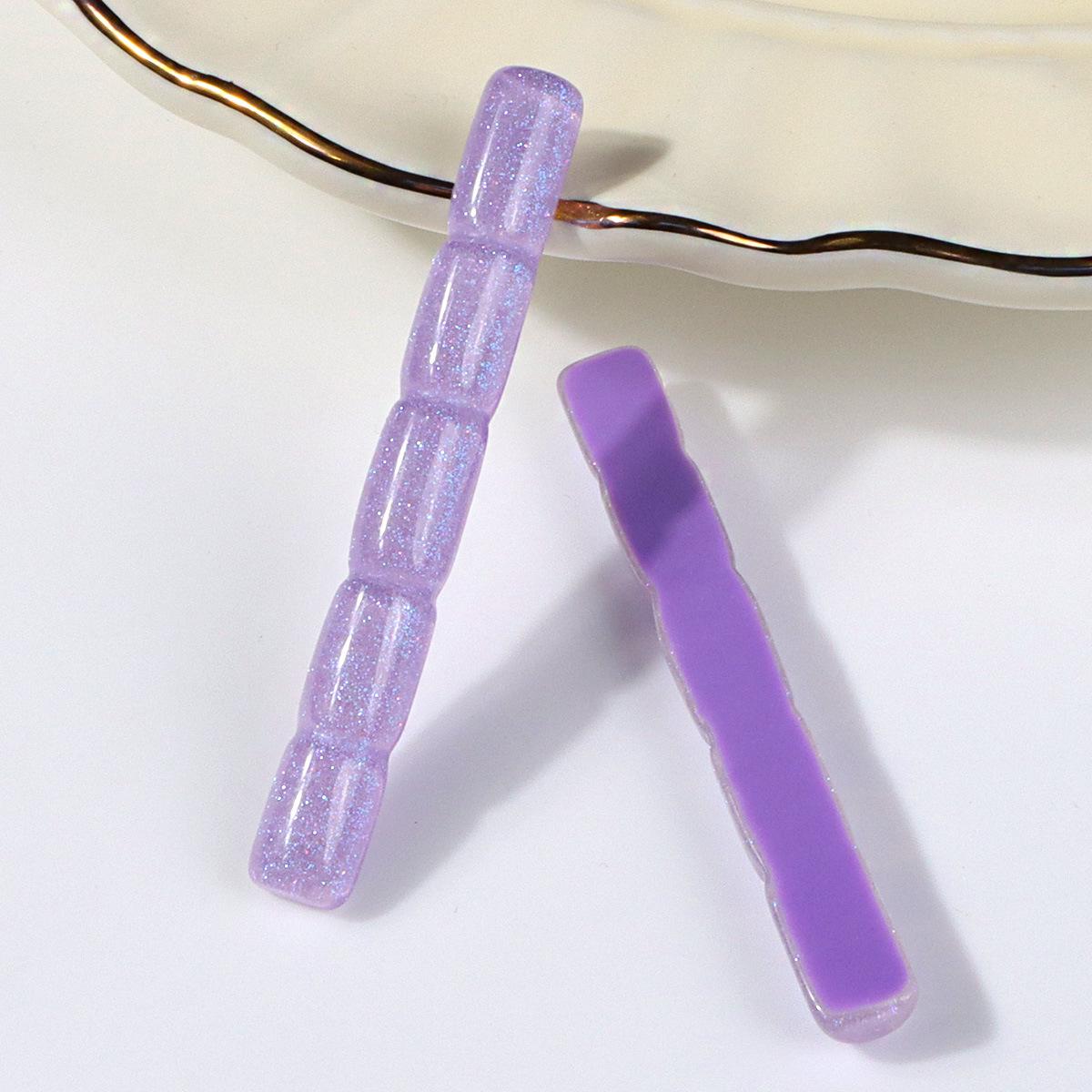 Glitter Oval Hair Clips & Resin Stickers for Women - DIY Jewelry Accessories фиолетовый