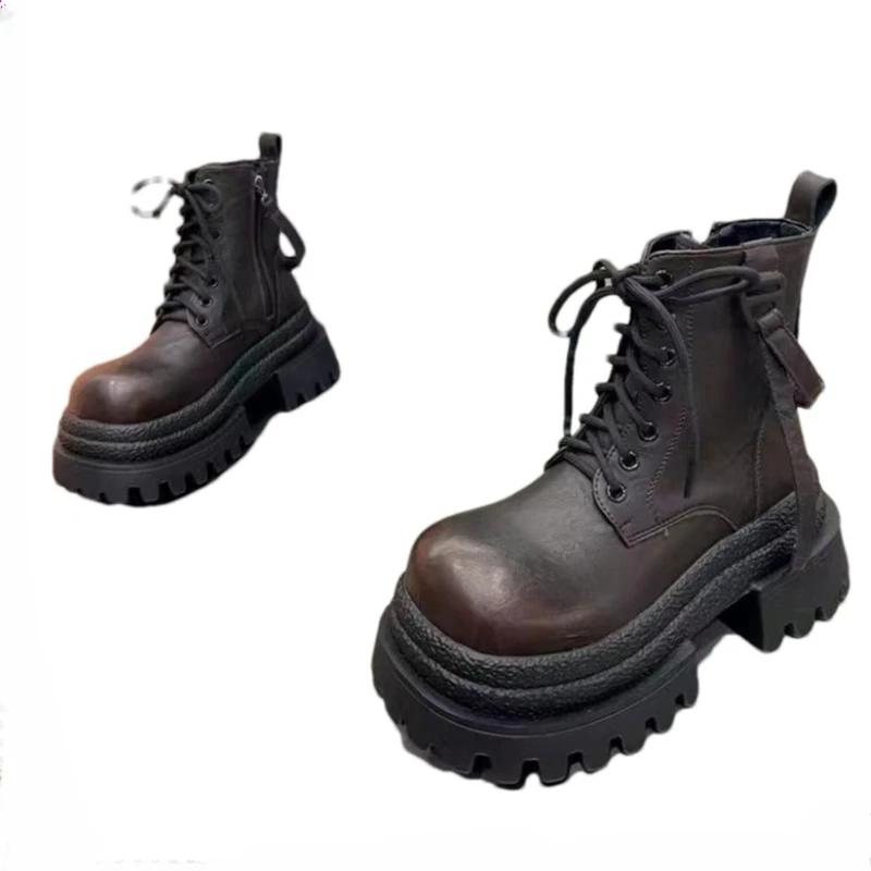 Ankle Boots for Women Flats Platform Designer Sport Shoes 2025 Winter Fashion Chelsea Boots New Walking Motorcycle Ladies Boots