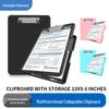 A4 Folding Clipboard with Storage Box - Multifunctional Plastic Writing Pad and Portable Organizer