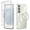 For Samsung Galaxy S25 Case Compatible with MagSafe Anti Scratch Clear TPU PC Phone Back Cover