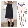 2024 High-Waisted Slit Midi Pencil Skirt: Summer Slimming A-line Bodycon Skirt for Women