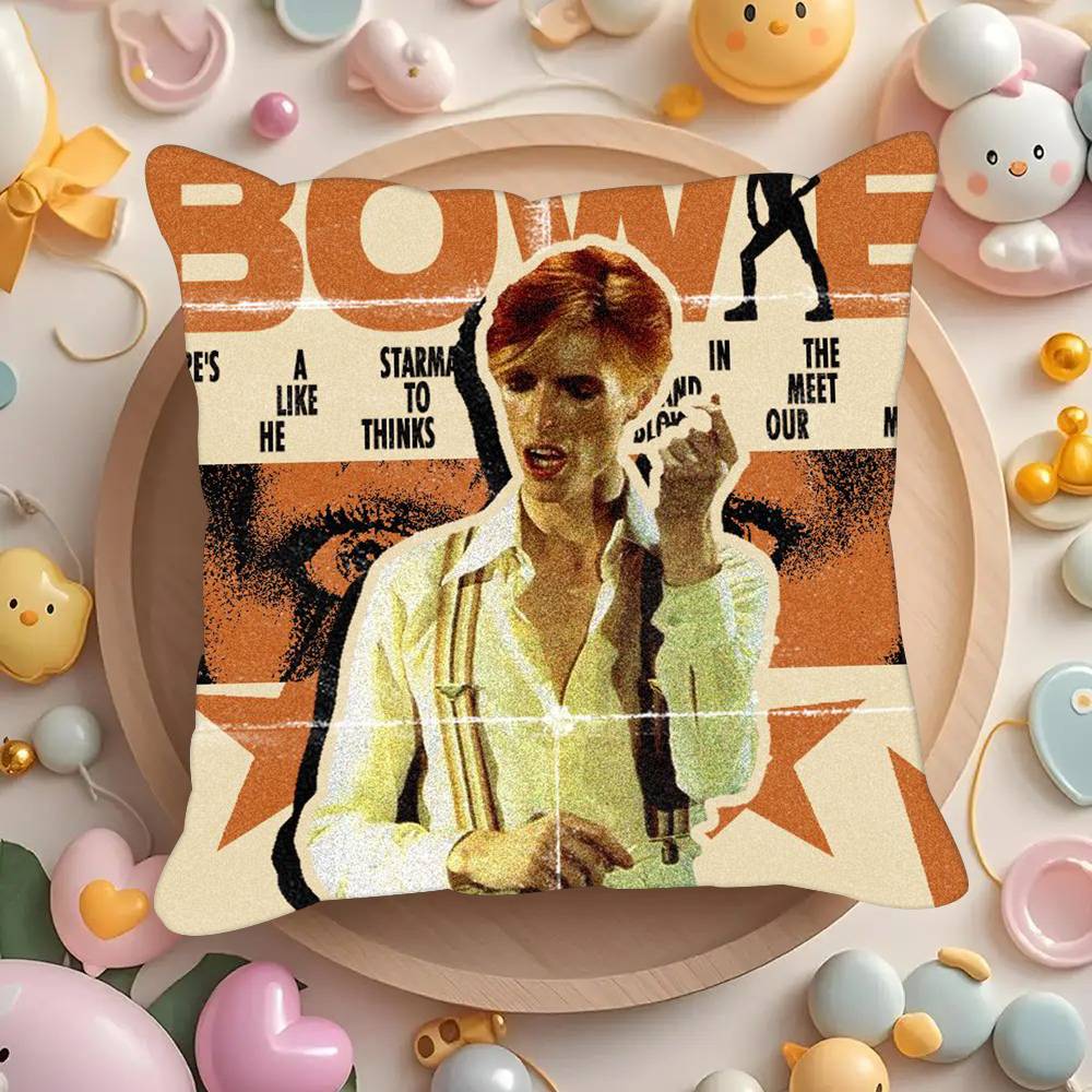 Singer D-David B-Bowie cool  Pillowcases cushion covers living room sofas home decor gifts