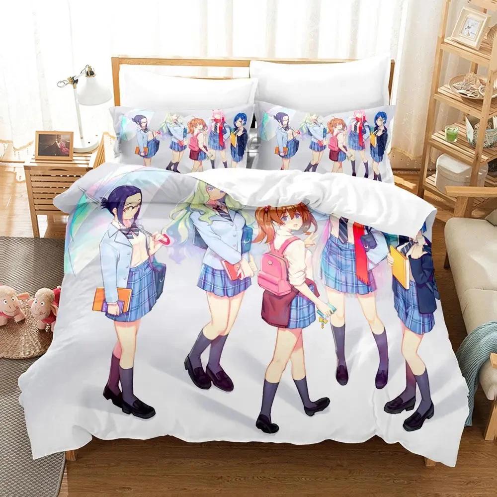 Darling In The Franxx Bedding Set Boys Bedroom Duvet Cover Set 3D Bed Sheet Single Twin Full Queen King Size Duvet Cover Bed Set