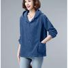 Spring, Autumn and Winter Corduroy Jacket Women Plus Velvet Thickened Simple Loose Large Size Slimming Top Women