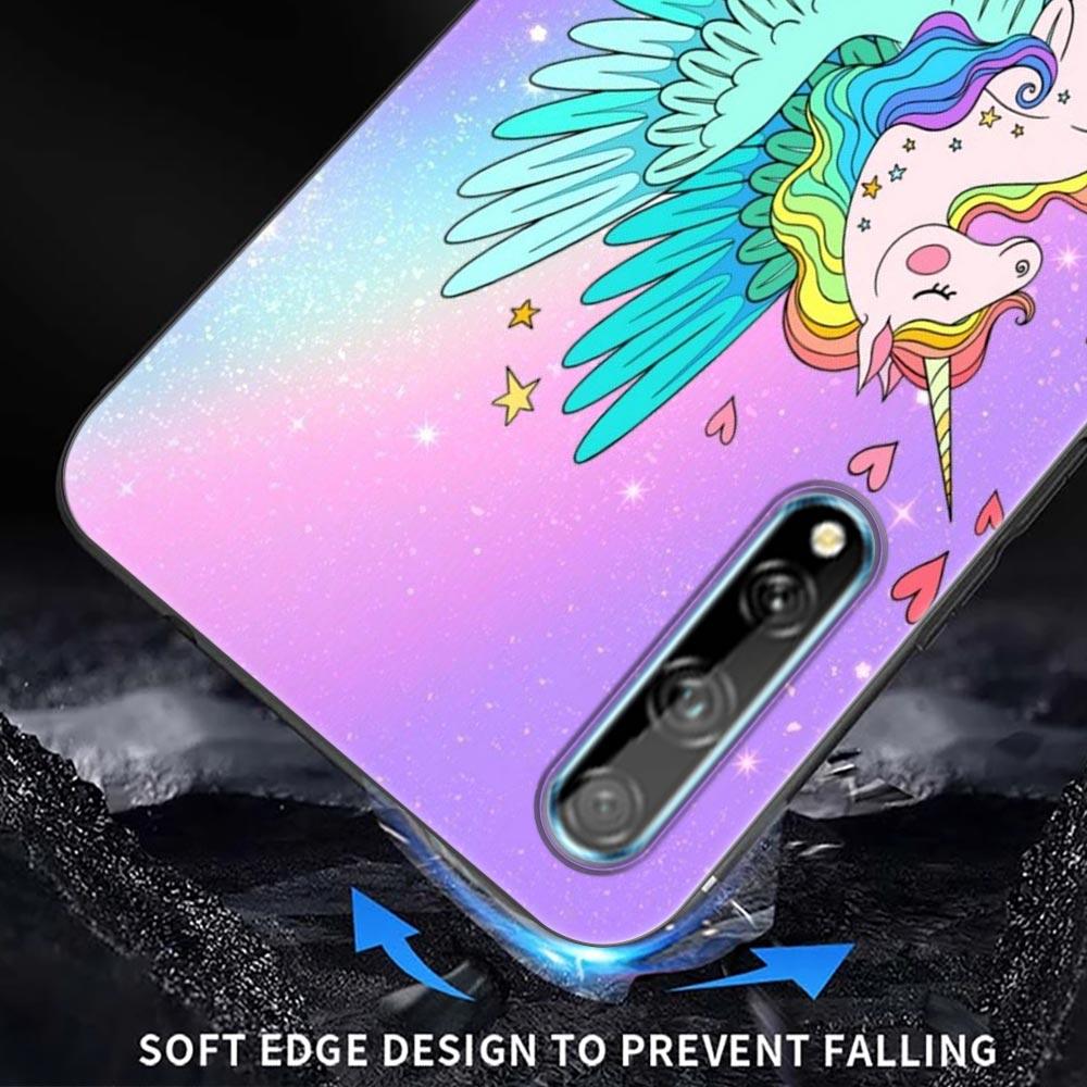 Husă drăguță cu animale cu unicorn curcubeu din desene animate pentru Huawei Y6 Y7 Y9 2019 Y6p Y8s Y9a Y7a Huse moi Cover Mate 10 20 Lite 40 Pro Plus
