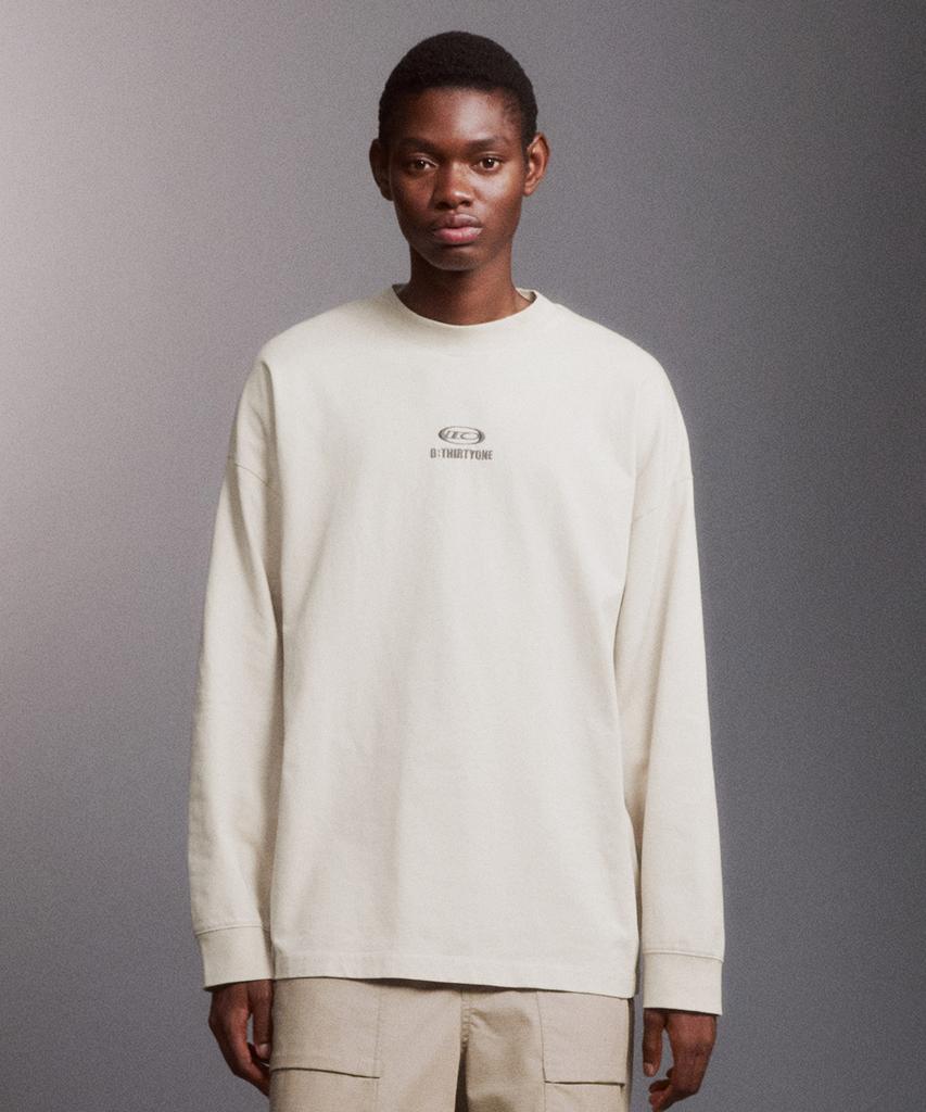 DTHIRTYONE Dto Embroidered Long-Sleeve T-Shirt (Sand Beige)