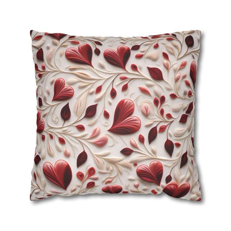 

Love Throw Pillow Cover Valentines Day Red Pillow Case Romantic Home Decor Heart Design Lumbar Pillow Valentines Day Gift 45cmx45cm