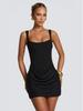 2025 European and American Spaghetti Strap Sexy Sleeveless Tie-Back Short Dress