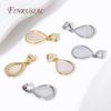 Trendy Rhodium/18K Gold Plated Natural Shell Drop Shape Charms Pendants For Necklace Making DIY Jewelry Accessories