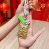 999 Pure Gold Lion Bag Pendant & Keychain with Bow Phone Chain