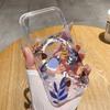 for IPhone 17 Air 16 15 14 13 12 Pro Max Clear Hard Acrylic Cover Luxury Glitter Flower for Magsafe Wireless Charge Magnet Case