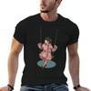 T-shirt Fille sur balançoire Unisexe T-shirt Graphique Noir Coton T-shirt Uni Pour Unisexe Paquet T-shirts Unisexes Pour Unisexe Tshirt