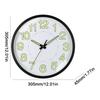 12 Zoll Leuchtende Wanduhr Geräuschlose Quarz-Uhr Energieabsorbierend Leuchtet im Dunkeln Wanduhr für Schlafzimmer Büro