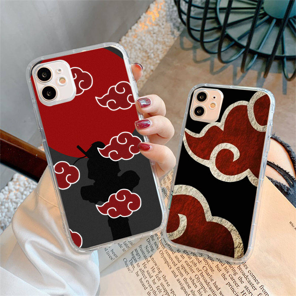 Case for Samsung A04 A14 A23 A34 A54 M23 M33 M52 M53 Realme 10 9 C30S C35 C55 VIVO Y02S Y21 Y51 X80 Pro Transparent Cover WI50 Akatsuki Naruto Cloud