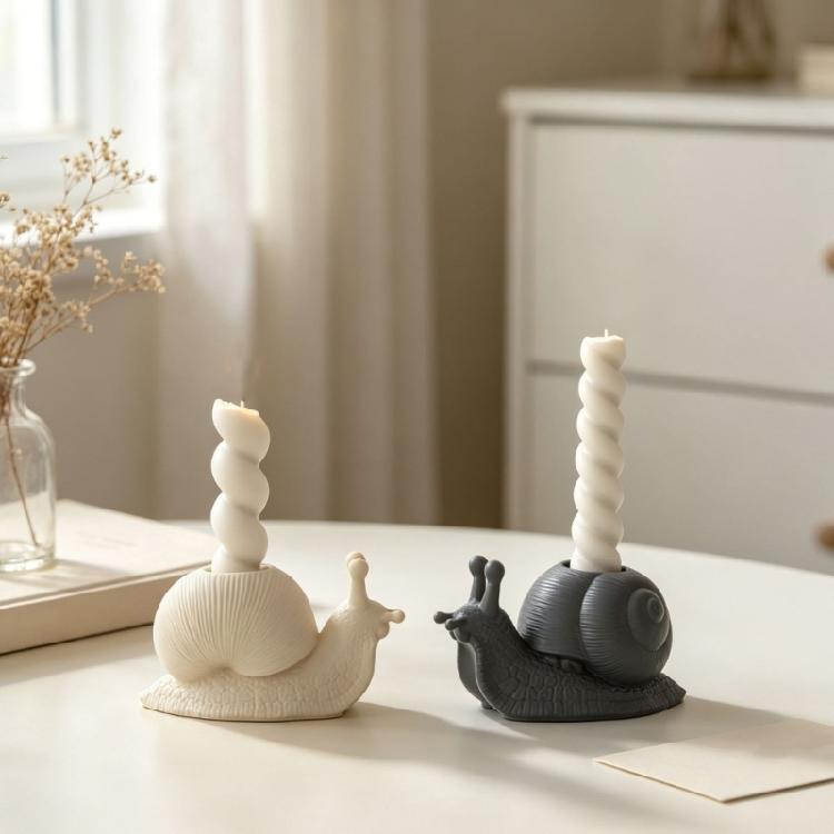 Snail Shape Silicone Mold Easy Releasing Silicone Molds Suitable for Crafting Decorative Containers and Candle Holders