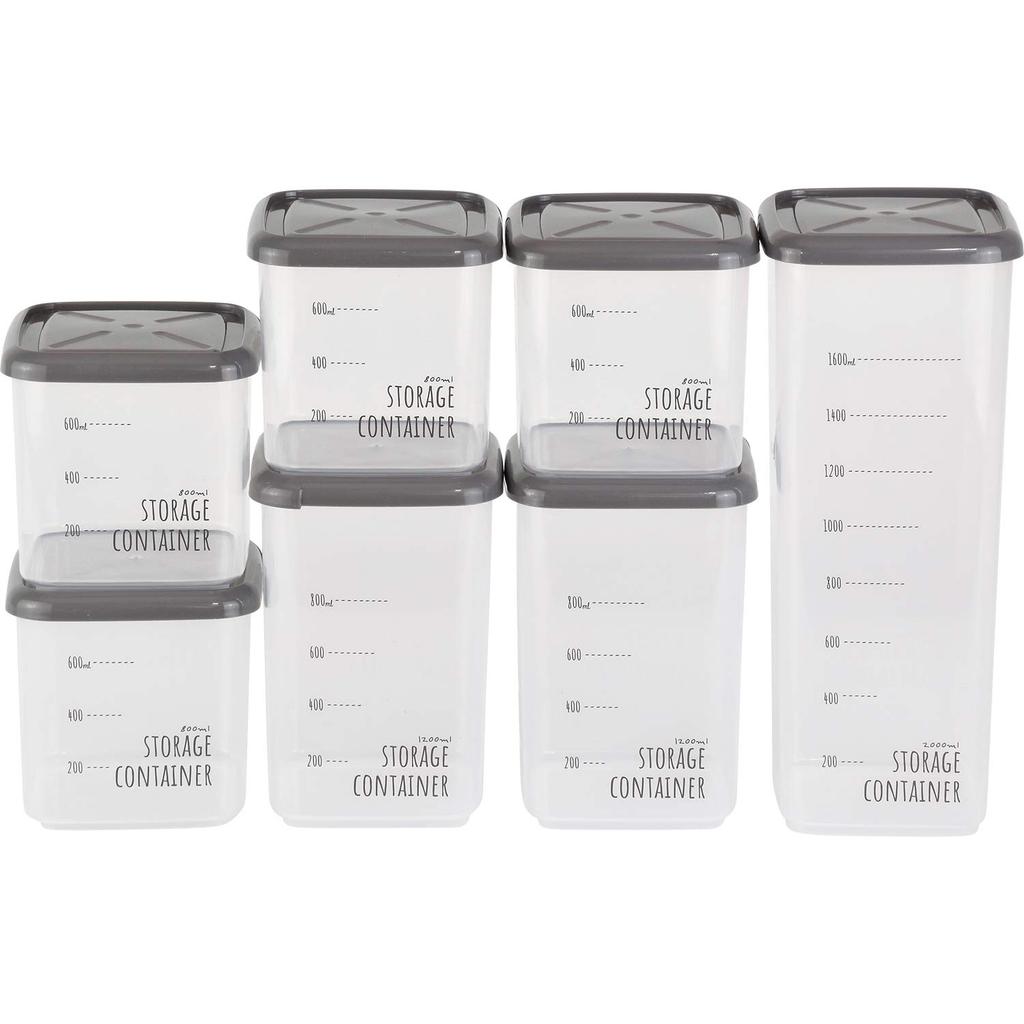 Wahei Freiz 7-Piece Food Storage Container Set, Style Lab AME-7194